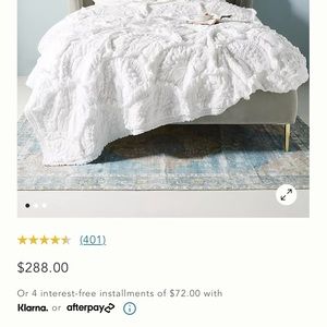 Anthropologie Rivulets Twin Comforter and Standard Shams Set